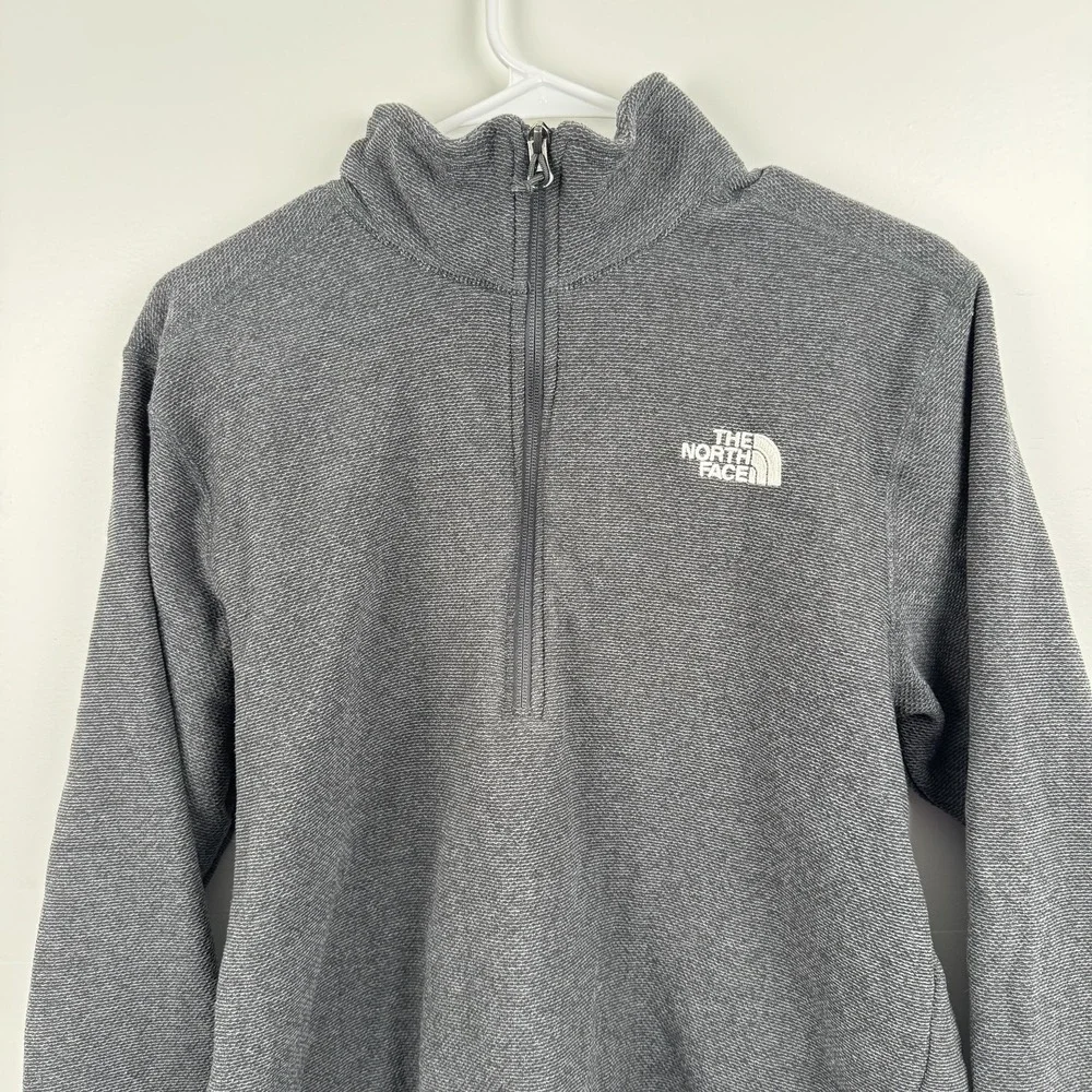 The North Face Sweatshirt Mens Large Gray 1/4 Zip Pullover Lightweight Outdoor